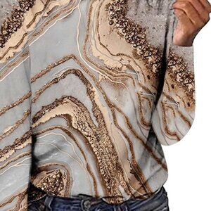 Vintage Liquid Marble Long Sleeved Shirt (Sz S)